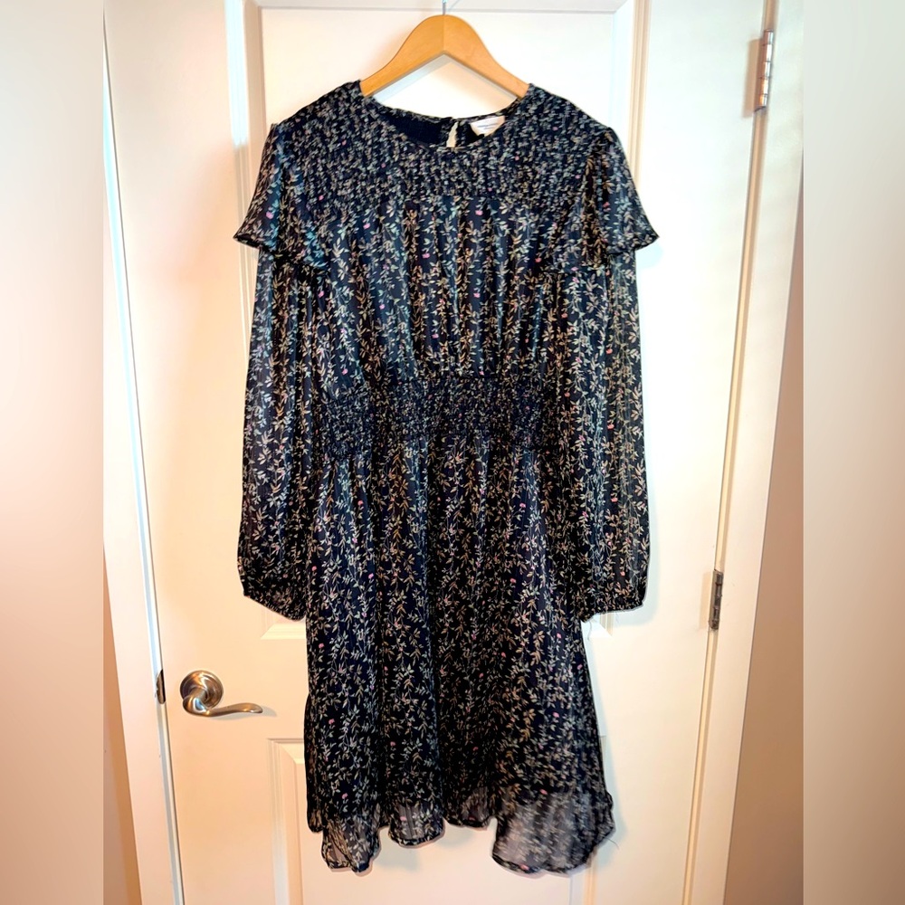 Orange Creek Black Floral Dress Size XL